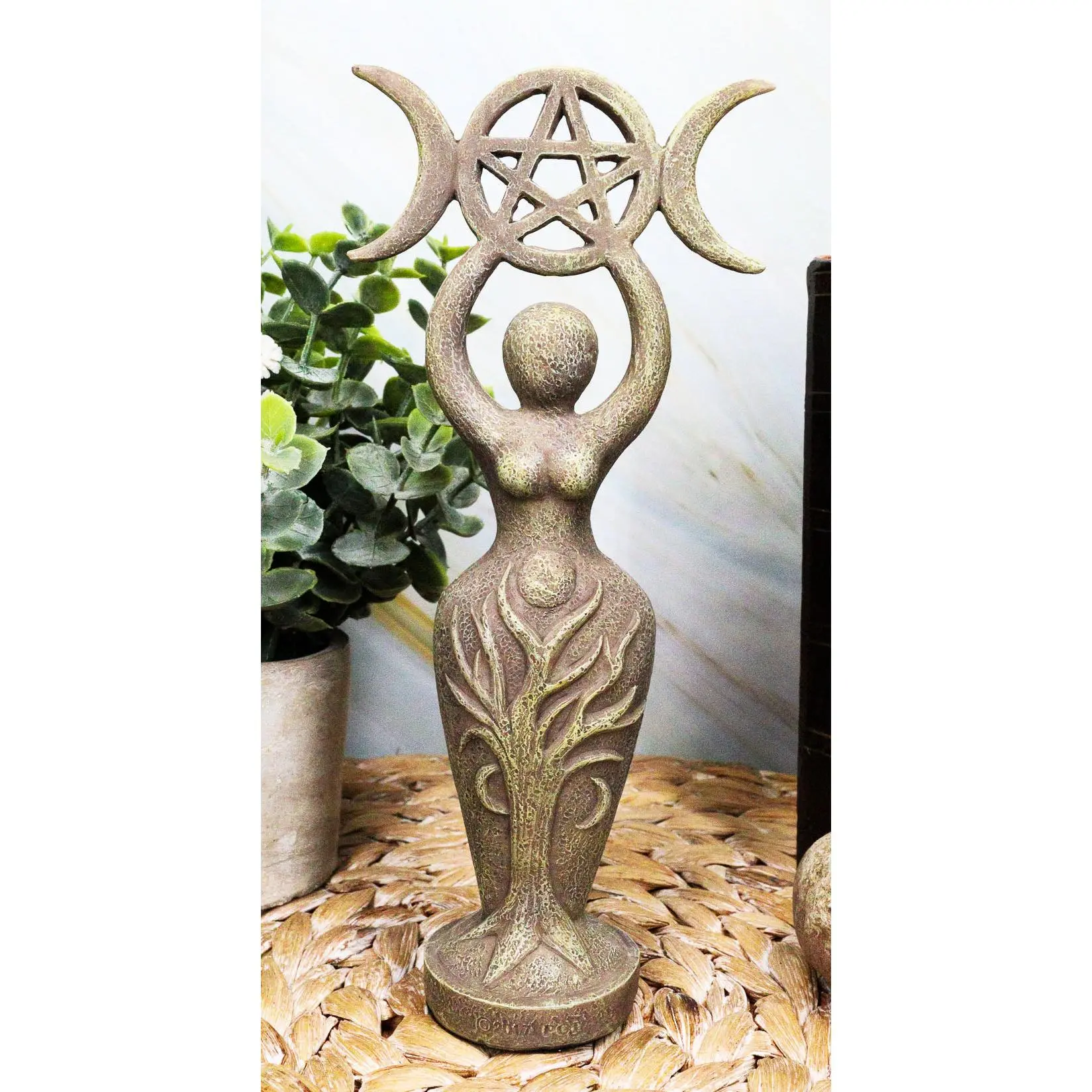 Ebros The Spiral Goddess Feminine Power Spiritual Triple Goddess Figurine 8 inch
