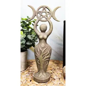 Ebros The Spiral Goddess Feminine Power Spiritual Triple Goddess Figurine 8 inch