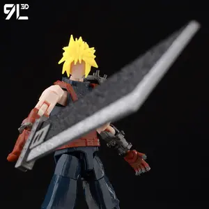 9L3D Cloud FFVII Figure Buster Sword Multi-Joint Articulated Lucky Dummy 13 Anime Action Model Posing Display Children Games toy popular