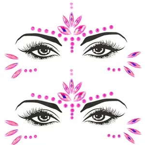 Mermaid Face Gems Stick Jewels Halloween Body Eye Face Jewels Gems Rave Festival Tattoo Glitter Self Adhesive Crystals Rhinestones Diamonds Tattoos Sticker Party Carnival Festival Decorations