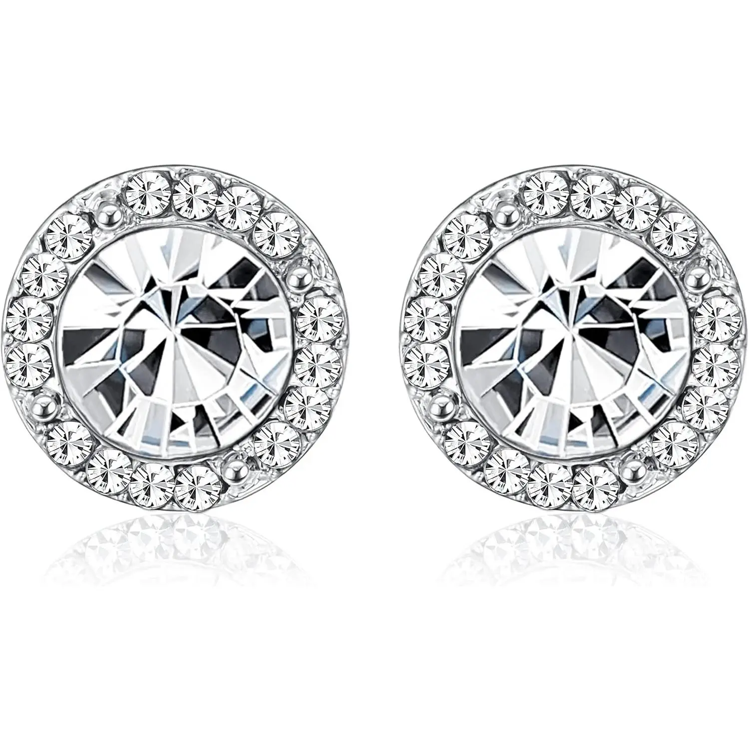 YADOCA Elegant Clip on Earrings for Women Crystal Wedding Earrings Clip on Rhinestone Dance Competition Stage Opera Performance Earrings Formal Earrings for Brides Bridesmaids Non Pierced Jewelry