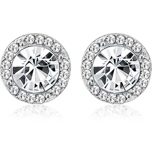 YADOCA Elegant Clip on Earrings for Women Crystal Wedding Earrings Clip on Rhinestone Dance Competition Stage Opera Performance Earrings Formal Earrings for Brides Bridesmaids Non Pierced Jewelry