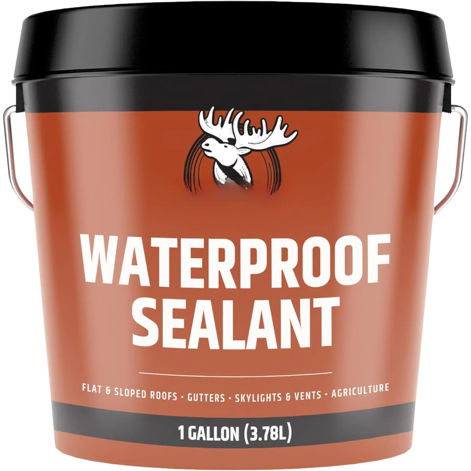 Sealant - DIY Leak Repair Coating for Flat, Metal & Low Slope Roofs, Foundations, Gutters & More - Flexible Protective Membrane - Black - 1 Gallon
