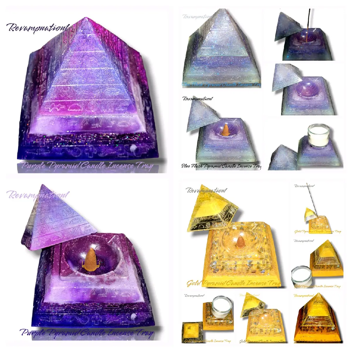 Pyramid Candle Incense Trays