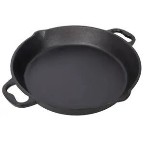 17inch Pre-Seasoned Cast Iron Skillet, Cast Iron Pan,Dual Assist Handles,Use for Grill, Stovetop, Induction, Oven Safe Cookwa