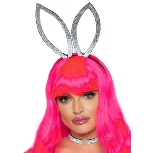 Leg Avenue Faux Rhinestone Bunny Ear Headband/Heart Choker