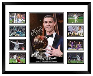 Cristiano Ronaldo 2018 5x Ballon D'Or Signed Limited Edition Memorabilia Frame