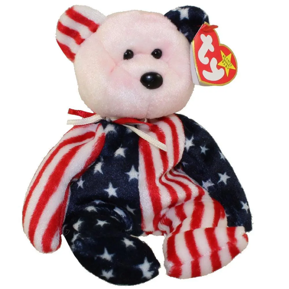 TY Beanie Baby - SPANGLE the Bear (Pink Head Version) (8.5 inch) (1999) MWMTs