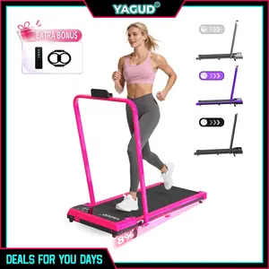 【DEALSFORYOUDAYS】 YAGUD Foldable Adjustable InclineTreadmill, Low Noise Motor Walking Pad, 265lbs WeightCapacity, Remote Control & Wheels for Easy mobility, DualShock Absorption System Home Gym Equipment, HomeWorkout Equipment