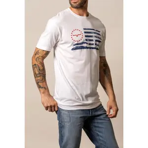 Kimes Ranch Men's Faded American Flag T-Shirt
