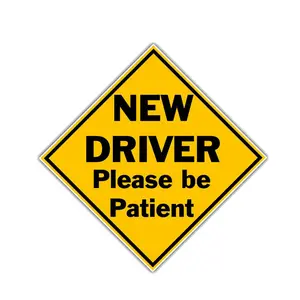 New Driver Please Be Patient - Premium Scratch-Resistant Decal for Motorcycle & Car Tank Protection & Stylish Upgrade