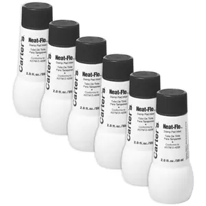 Carter's Neat-Flo Stamp Pad Ink Refill for Black Stamp Pads, 6 Bottles (22348)