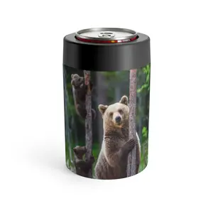 Brown Bear Can Holder - Insulated for Drinks - Drinkware