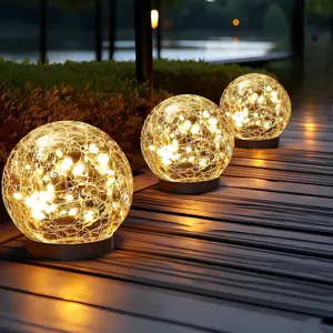 Solar Powered Ball Shaped Light, Outdoor Waterproof Ball Shaped Light, Decorative Solar Light for Garden, Patio, Yard and Terrace