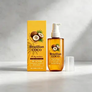 Brazilian Coco Body Firming Oil 100ml – Tri-Action Formula Lifts, Tightens & Moisturizes – All-Day Hydration for Bum, Bust & Body – Vitamin Infused – Smooths & Tones Skin – Daily Firming Oil