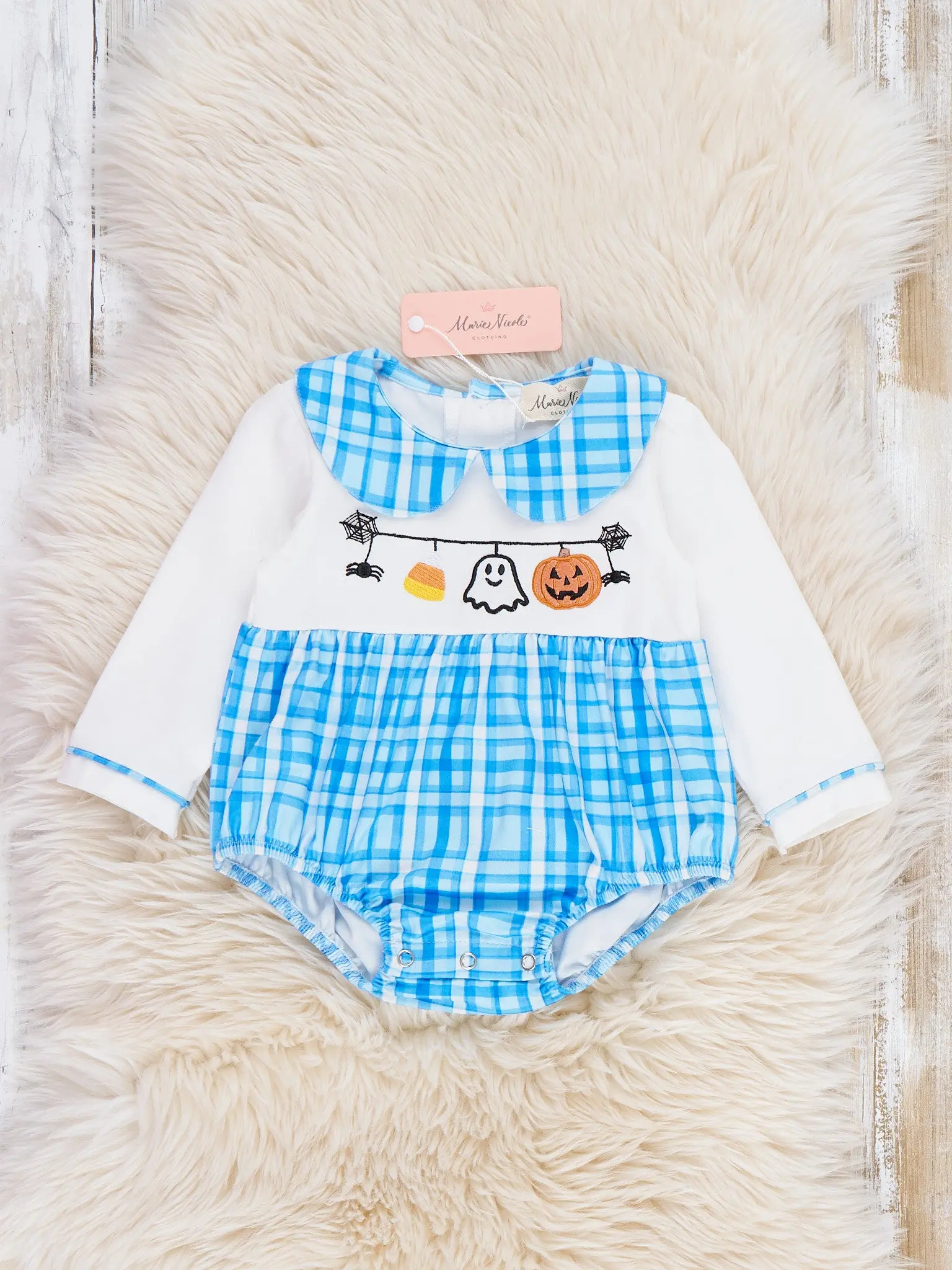 Boo Banner Buddies Embroidered Bubble Romper