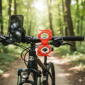 Universal Quick-Release Bike Flashlight Mount, Anti-Shock Adjustable Handlebar Clamp for Mountain Road Motorcycle Biking. Multi-Angle Lighting, Anti-Slip Metal Light Holder, Portable Safety Gear for Outdoor Cycling Accessories.