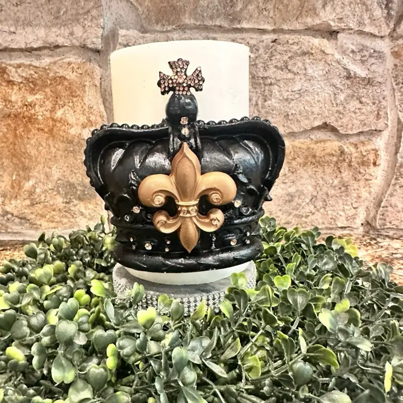 Crown Candle Pin. Reusable. Handmade. One of a kind. Home decor. Unique gift.
