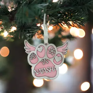 Angel Wing Custom Name Pet Memorial Ornament