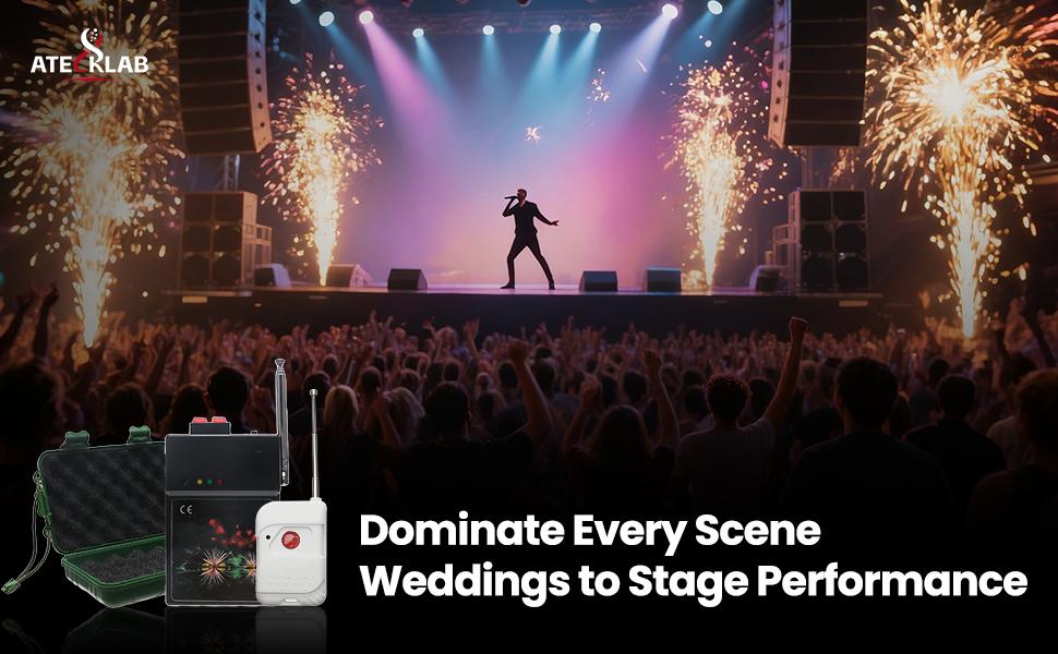 1Cues Wireless Fireworks Firing System Igniters With Remote Controller & Storage Case for Parties Weddings & Celebrations Firework Ignition