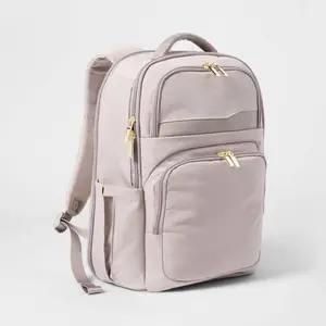 Open Story Day Trip School Travel Backpack for 15" Laptop w/ RFID Pocket - Taupe Open Story Day Trip School Travel Backpack for 15" Laptop w/ RFID Pocket - Taupe