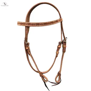 Handmade Craft Classic Full Size Western Headstall - Natural Argentinean Leather Equestrian Horse Tack