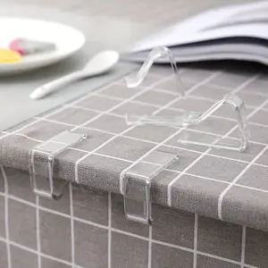 4pcs/8pcs, Tablecloth Fixture, Clear Plastic Tablecloth Clips - Transparent Table Cloth Hold Down Clips For Indoor And Outdoor Events - Perfect For Meetings, Parties, And More