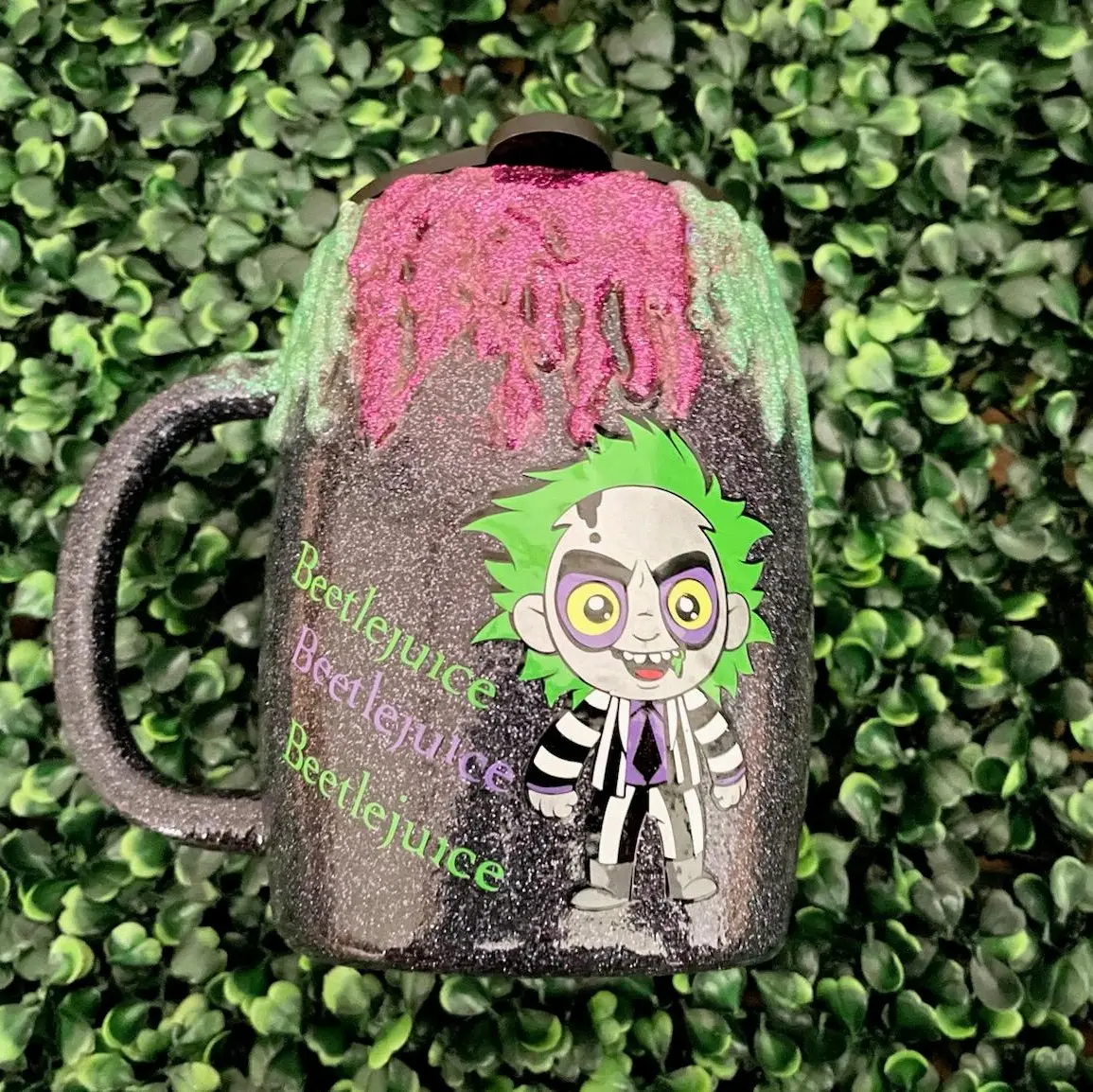 Beetlejuice stainless steel coffee mug