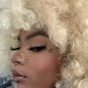 LOVE KISS Nose Cuff with Dangle Non-Piercing Jewelry in Silver Gold Copper & Bronze Tarnish Resistant Wire Fashion AccessoryLove