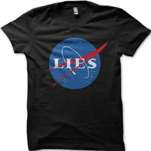 NASA Lies FLAT EARTH Theory printed t-shirt