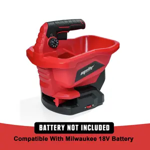 Mellif Cordless Handheld Spreader Compatible With Milwaukee 18V Battery – Portable Electric Fertilizer, Grass Seed, Salt & Feed Spreader – Year-Round Use Lawn Power Tool