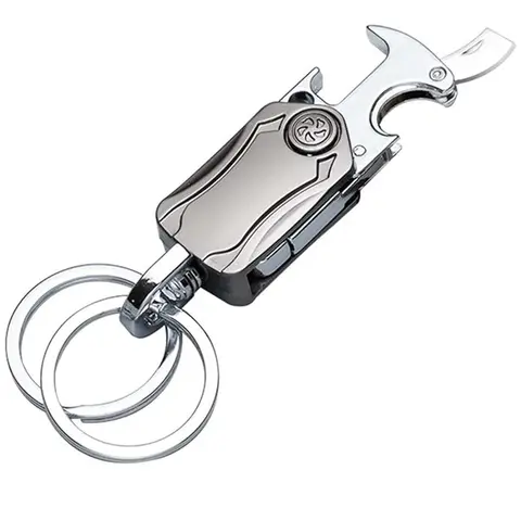 Car Key Chain with 2 Rings, Universal Keychain Holder for Men and Women, Keychain For Bags, 360 Degree Rotatable, Bottle Opener, Carabiner, Car Key Chains, Fashionable Alloy Keychain, Stylish Keychain, Keyrings for Keys