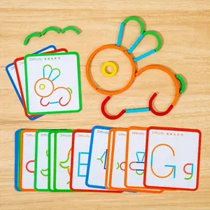 Montessori Wooden Alphabet Puzzles, Educational Early Learning Toys for Color Recognition, Fine Motor and Construction Skills