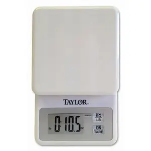 Taylor Precision Products 220790 Compact Digital Kitchen Scale, White