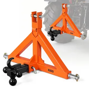 VEVOR 3 Point Trailer Hitch with 2 Receiver, 3 Pt Quick Hitch Attachment with 3 Trailer Balls, Tractor Tow Drawbar Adapter for Category 1, Kubota, Mahindra, Ford, Yanmar, John Deere, Massey Ferguson