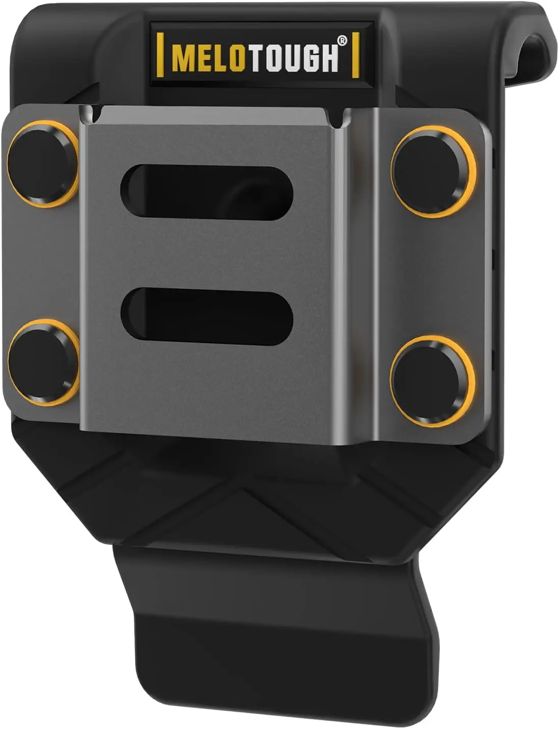 MELOTOUGH Drill Holder for Tool Belt, Black Drill Holster with Tape Measure Holder, Fits Up to 2.7-Inch Belts