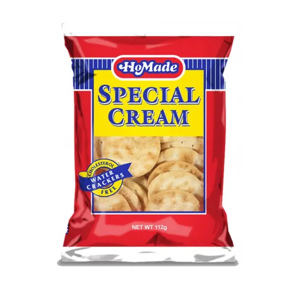 HoMade Special Cream Crackers - 112g Pack - Cholesterol Free - Square Butter Flavor - Ideal for Cheese & Spreads - Jamaican Snack