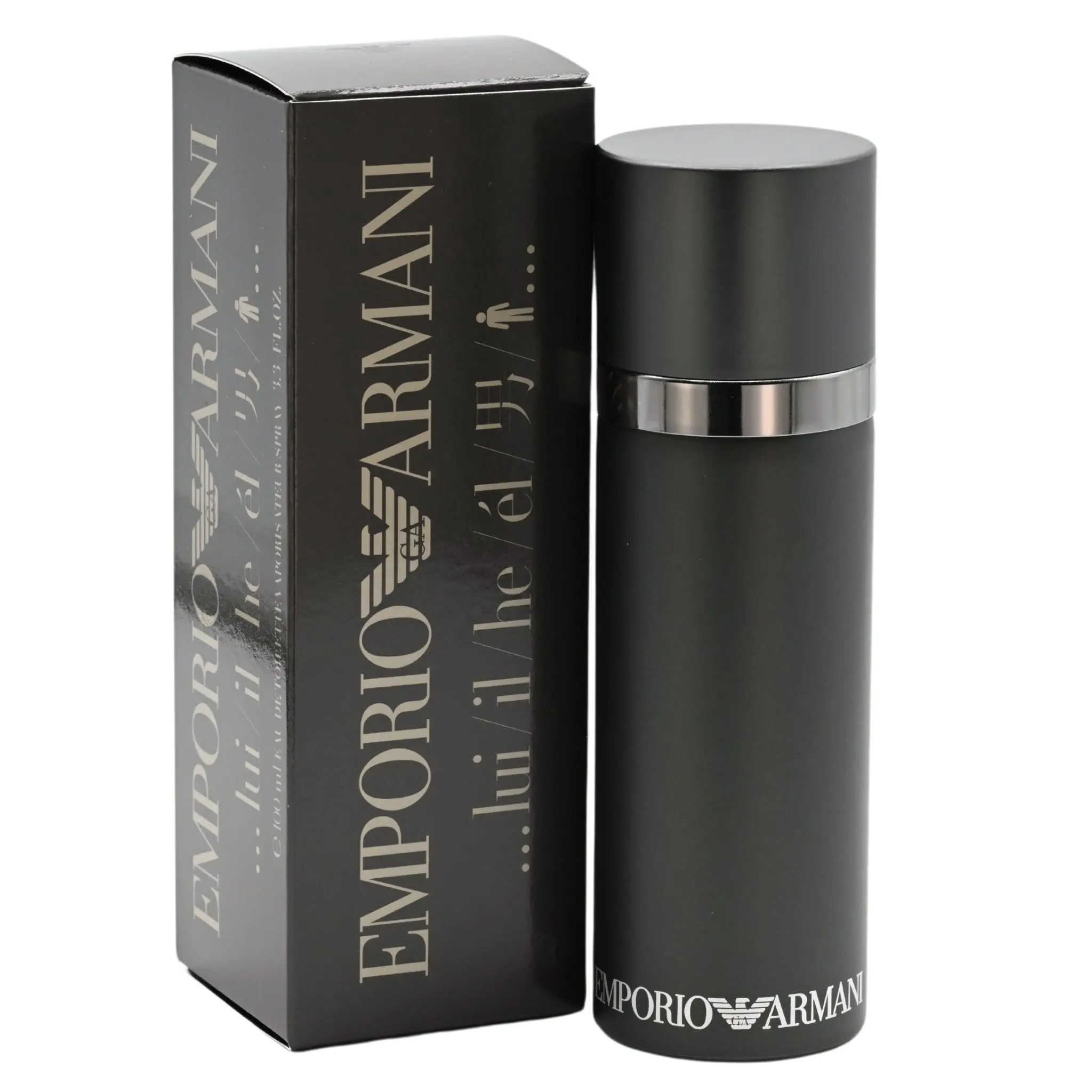 Giorgio Armani He Eau de Toilette for Men, 3.4oz Luxury-Themed Non-Sweet Citrus Woody Aromatic Fragrance with Natural & Bergamot Blend, Urban Masculine Yuzu Scent, New in Box, Citrus Woody Fragrance