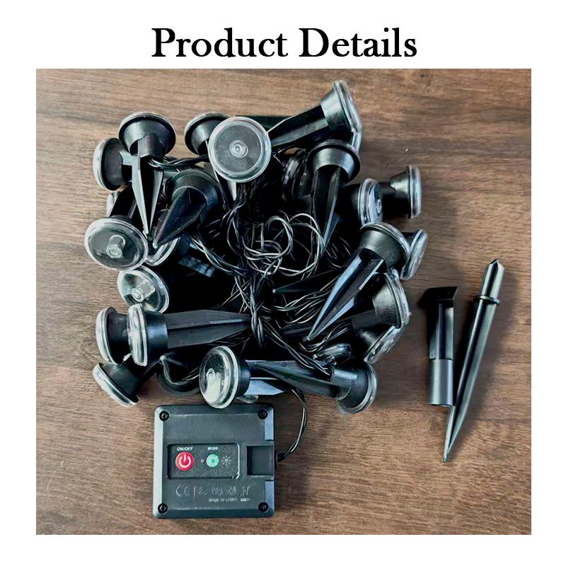 Outdoor string lights, landscape decorative lights 30 lamp heads Solar buried step lights IP44 waterproof street lights, suitable for steps, outdoor garden lights, paths, courtyards and lawns