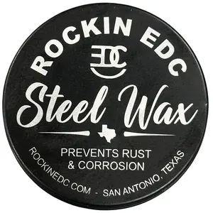 RockinEDC Steel Wax – 4 oz  Carbon Steel Protectant Wax Handcrafted in Texas by RockinEDC.com