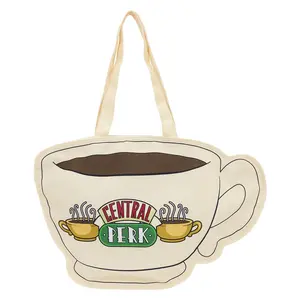 Loungefly Warner Brothers Friends Central Perk Coffee Cup Oversized Canvas Tote Bag