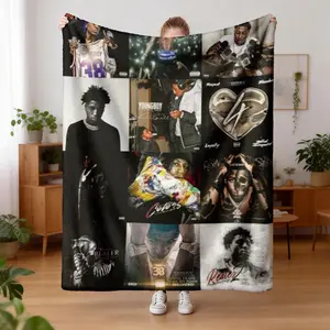 Youngboy Never Broke Again Album Cover Print Flannel Blanket, Comfortable and Warm, Ideal for Sofa, Office, Bed, Camping, Travel, Perfect Holiday Gift