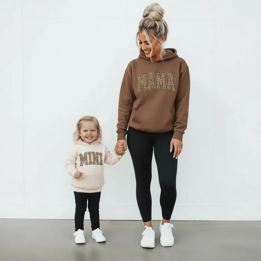 Matching Mama and Mini Leopard Coordinated Hoodies