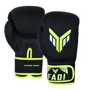 FADI SPORTS Optima Fight Series Boxing Gloves - Matte Artificial Leather with Airflow Mesh System for Boxing MMA & Kickboxing Training Durable Material Hook & Loop Closure Secure Fit Supplier Warranty 1 Month