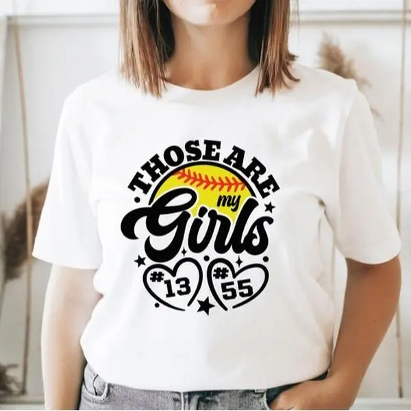 Personalized Softball Shirt, Softball Mom Shirt, Custom Softball Girls Shirt, Those Are My Girls, Game Day Shirt, Gameday Sports Mama Tee