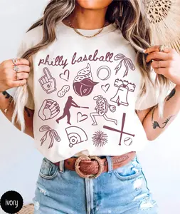 [Sale Up To 50%] Retro Philly Baseball Comfort Colors Shirt,Cute Trendy Philadelphia Philly Baseball Game Day Tee Shirt,Gift for Philly Baseball Fan,Phanatic