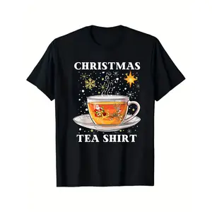 christmas costume for tea drinkers coffee lovers humorous cotton t-shirt