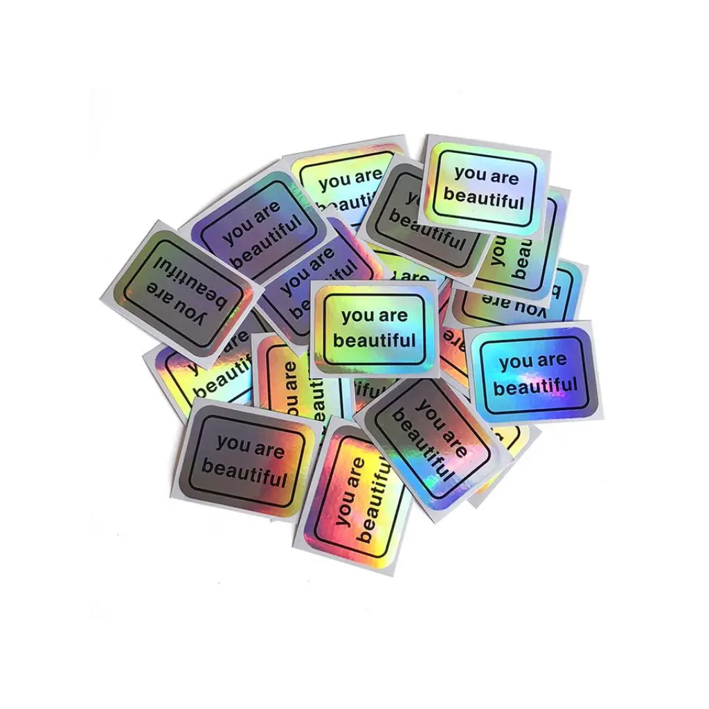 You Are Beautiful Sticker - Holographic - 20 Pack