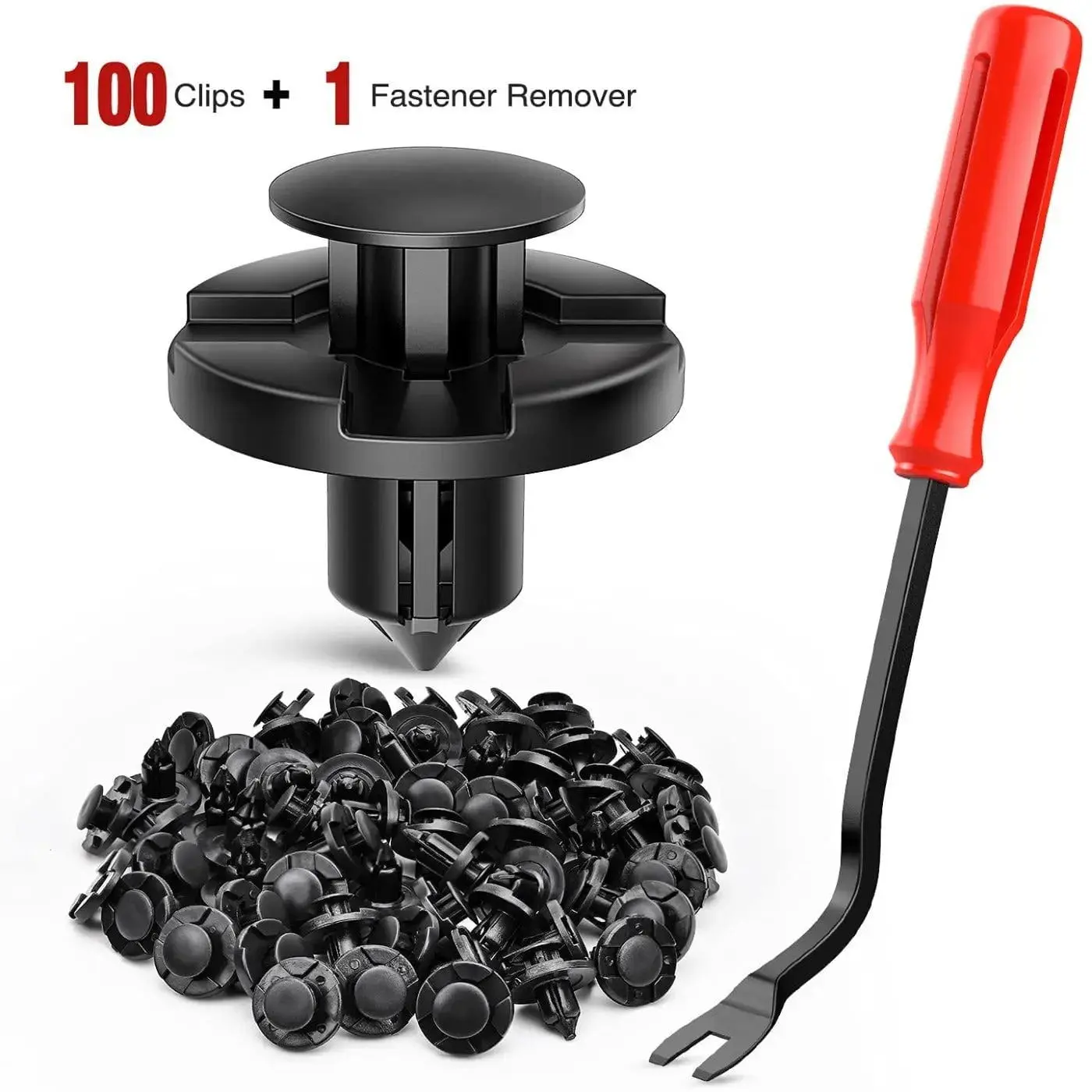 Nilight 100pcs 8mm Nylon Bumper Rivets - Automotive Reusable Fasteners, 20mm Head Diameter, Easy Install OEM Replacement for Nissan (Part No. 01553-093210) for Fenders, Fitting Side Skirt
