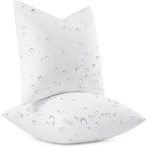 Outdoor Pillow Inserts 18x18 Pack of 2 Waterproof Throw Pillow Inserts Decorative 100% Virgin Fibers Filling for Patio Sofa Couch